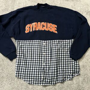 Custom Navy and Orange Syracuse Sweater